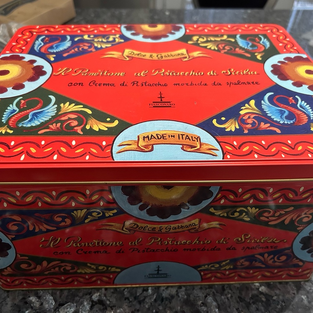 Dolce & Gabbana Red Decorative Tin Box